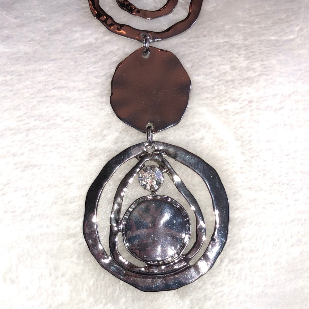 Silver costume necklace